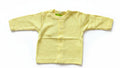 Yellow baby cotton cardigan front view