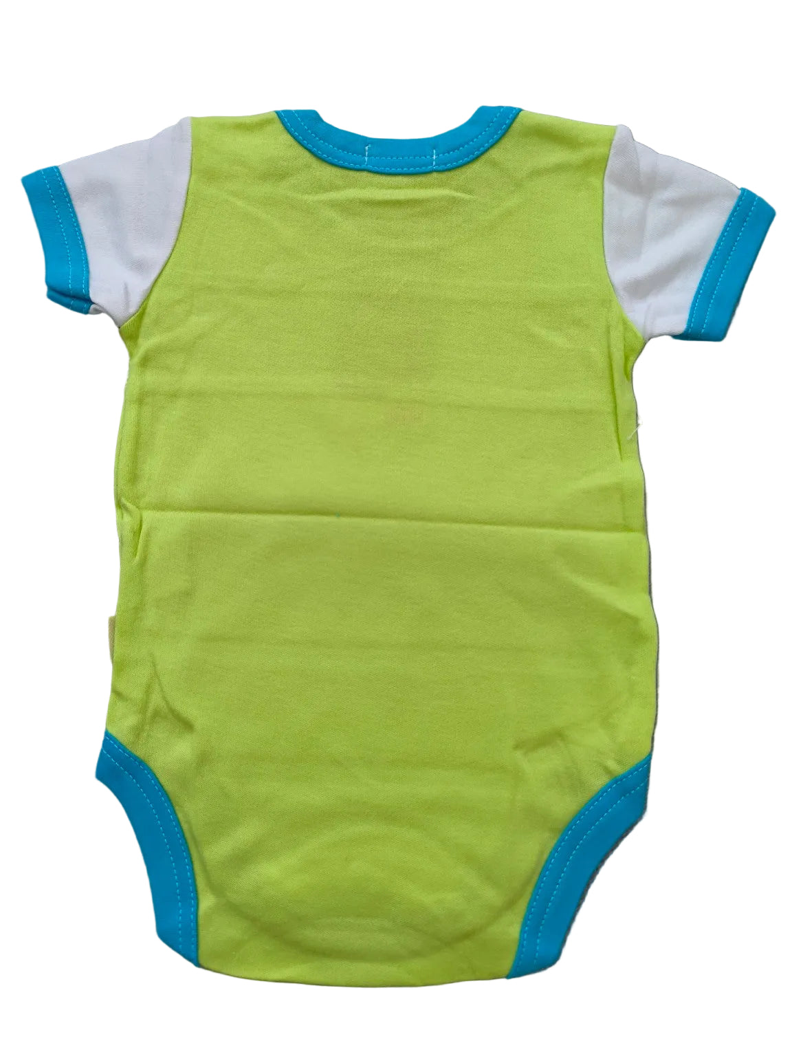 DANY baby green blue short sleeve bodysuit back view