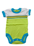 DANY baby green blue short sleeve bodysuit front view