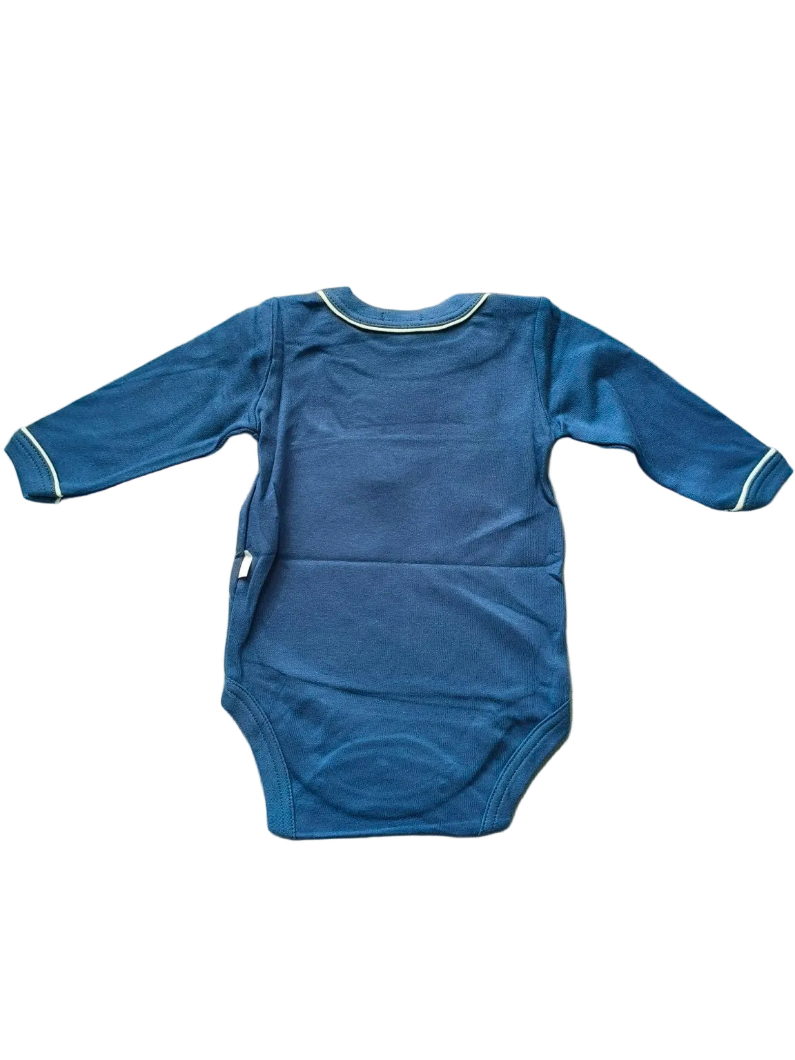 DANY blue baby bodysuit with teddy embroidery back view