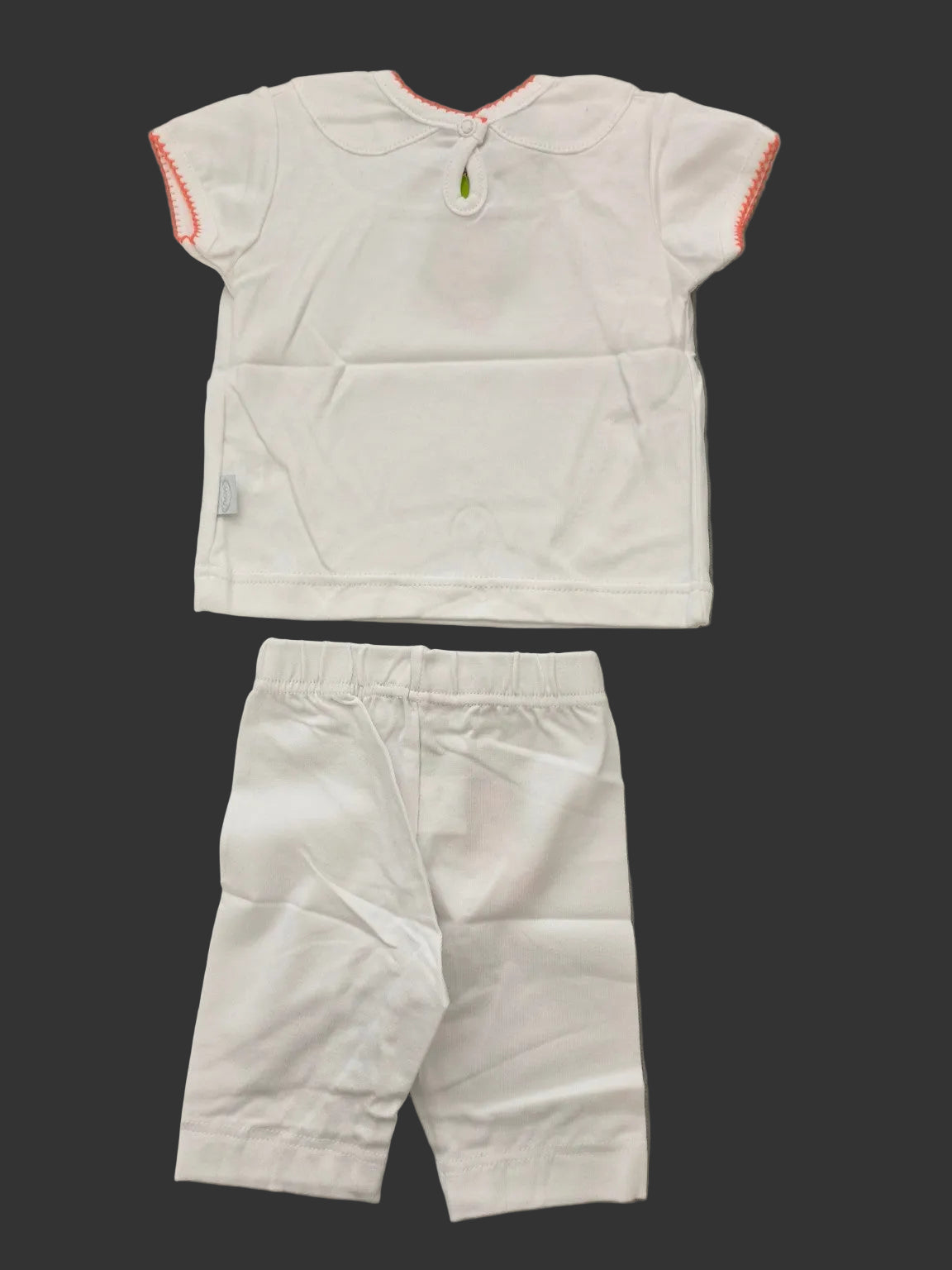 DANY baby white butterfly top and shorts set back view