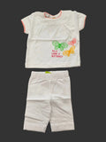 DANY baby white butterfly top and shorts set front view