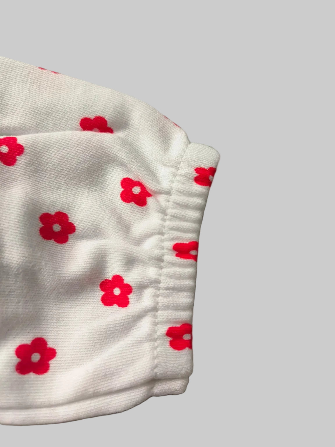 DANY white baby sleepsuit red flower print snap fastening detail, 18 months, 100% cotton