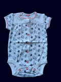 DANY seaside print baby bodysuit front view