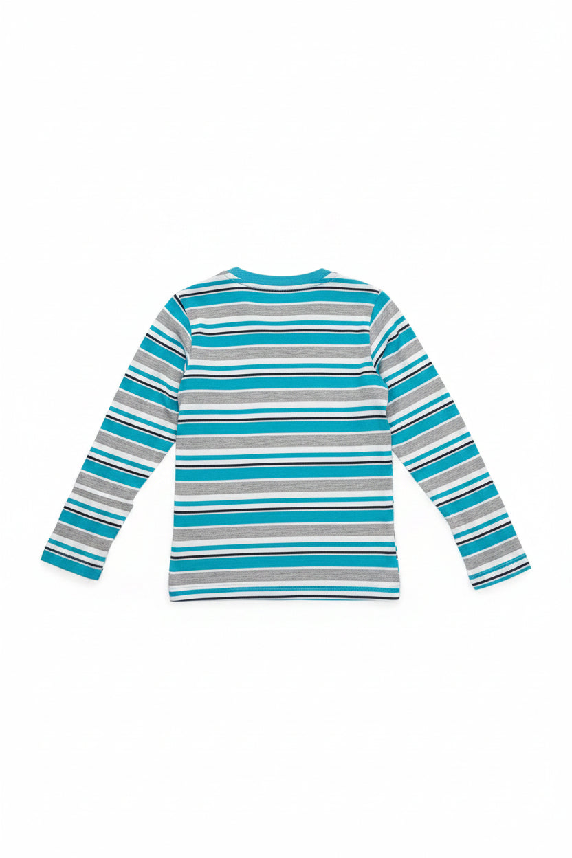 DANY striped long sleeve top back, 4-5T, 110 cm, 100% cotton
