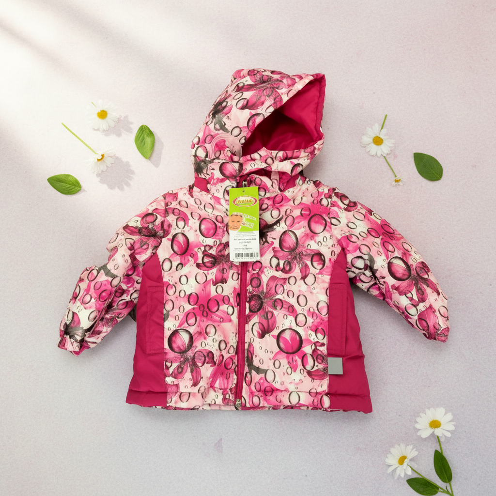 DANY Girls Pink Butterfly Hooded Jacket lifestyle photo