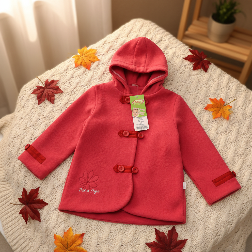 DANY Red Fleece Hooded Jacket lifestyle photo