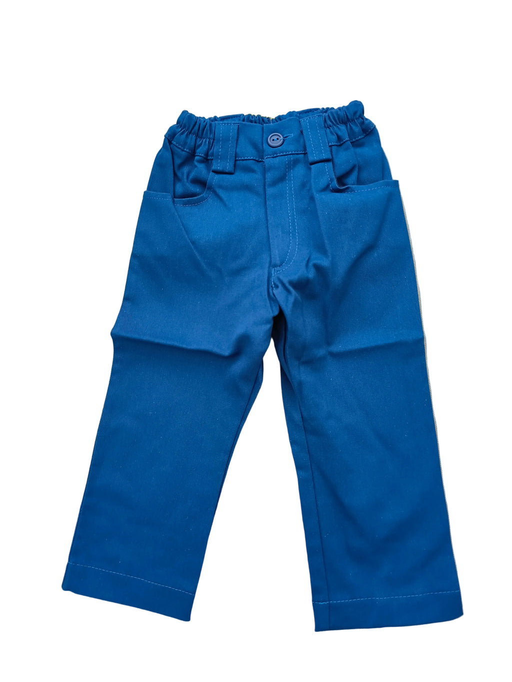 Blue baby trousers, 12 months / 80 cm, front view