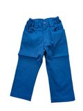 Blue baby trousers, 12 months / 80 cm, front view